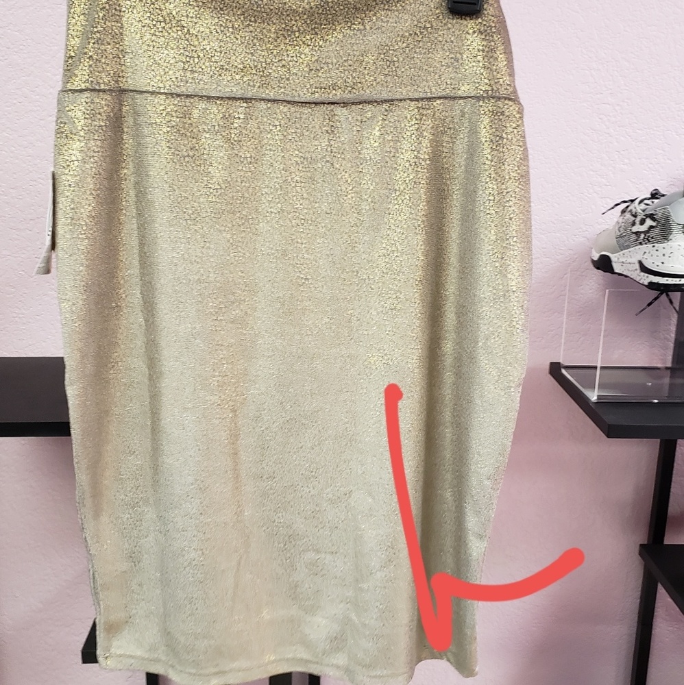 Cassie Elegant Gold Shimmer Skirt